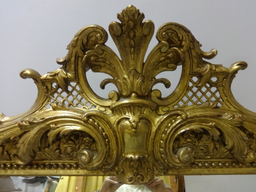 Wonderful  Large English Victorian Gilt Mirror View VI