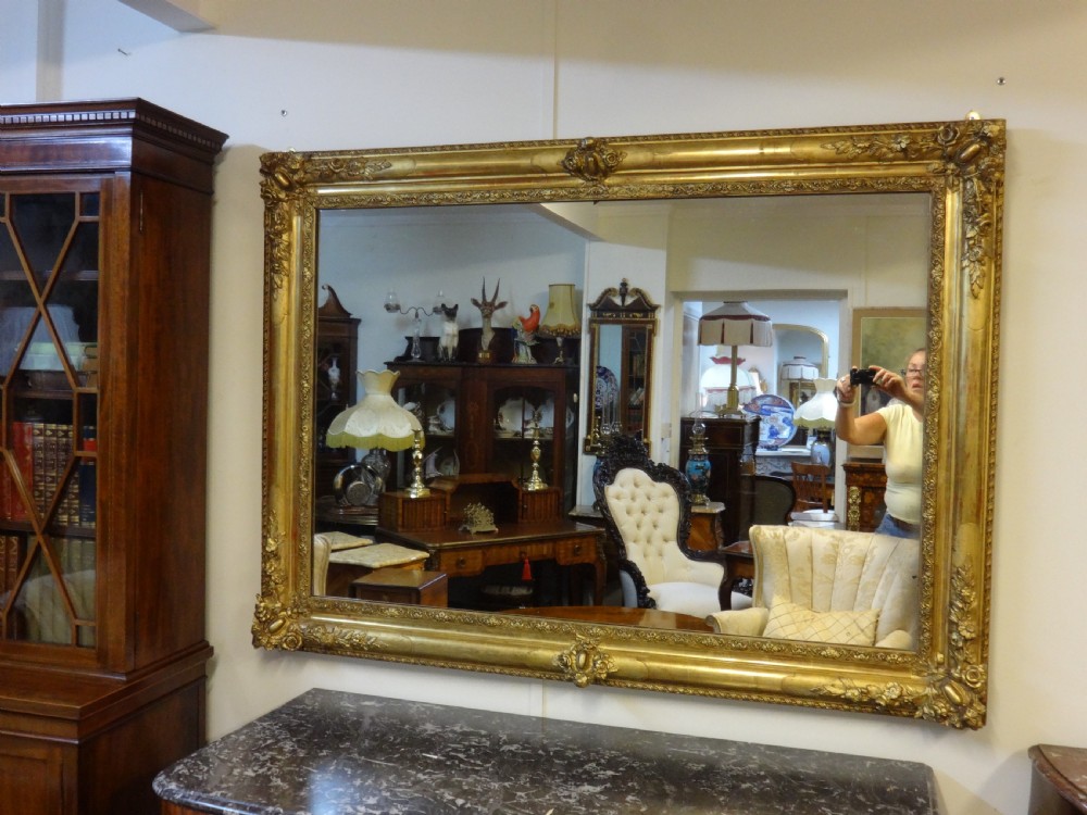 Large English Victorian Gilt Mirror View II
