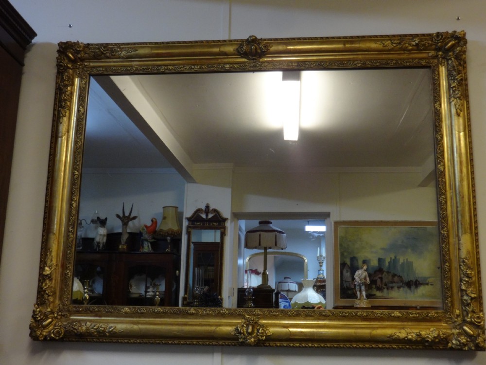 Large English Victorian Gilt Mirror View III