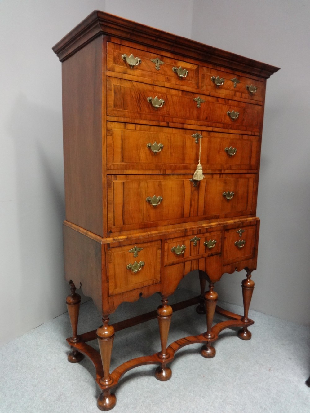 Queen Anne Walnut Chest on Stand View II