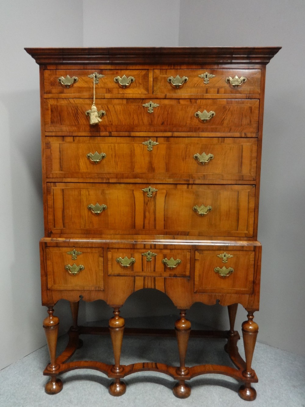 Queen Anne Walnut Chest on Stand View III