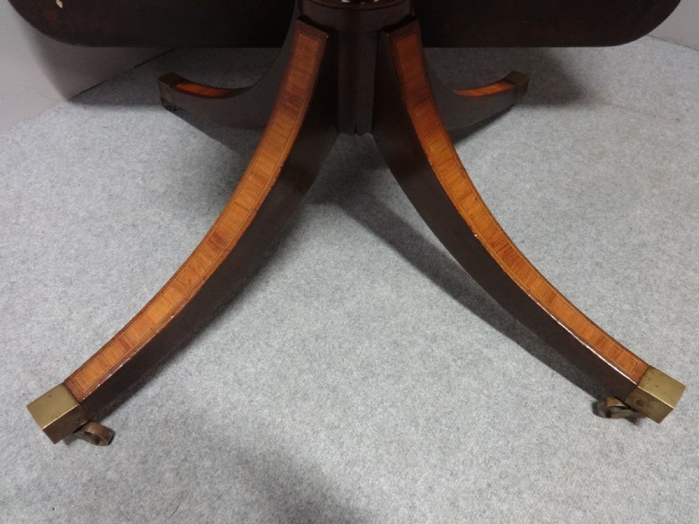 Large Georgian Mahogany Pedestal Dining Table View IV