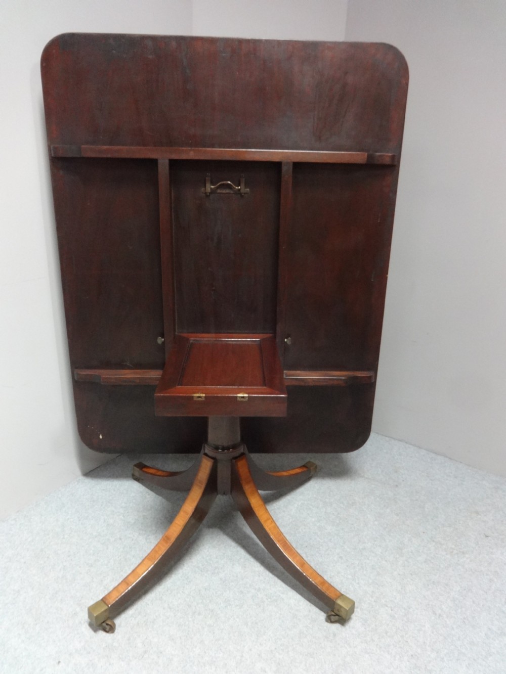 Large Georgian Mahogany Pedestal Dining Table View V