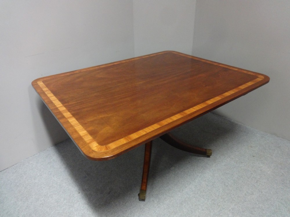 Large Georgian Mahogany Pedestal Dining Table View VI
