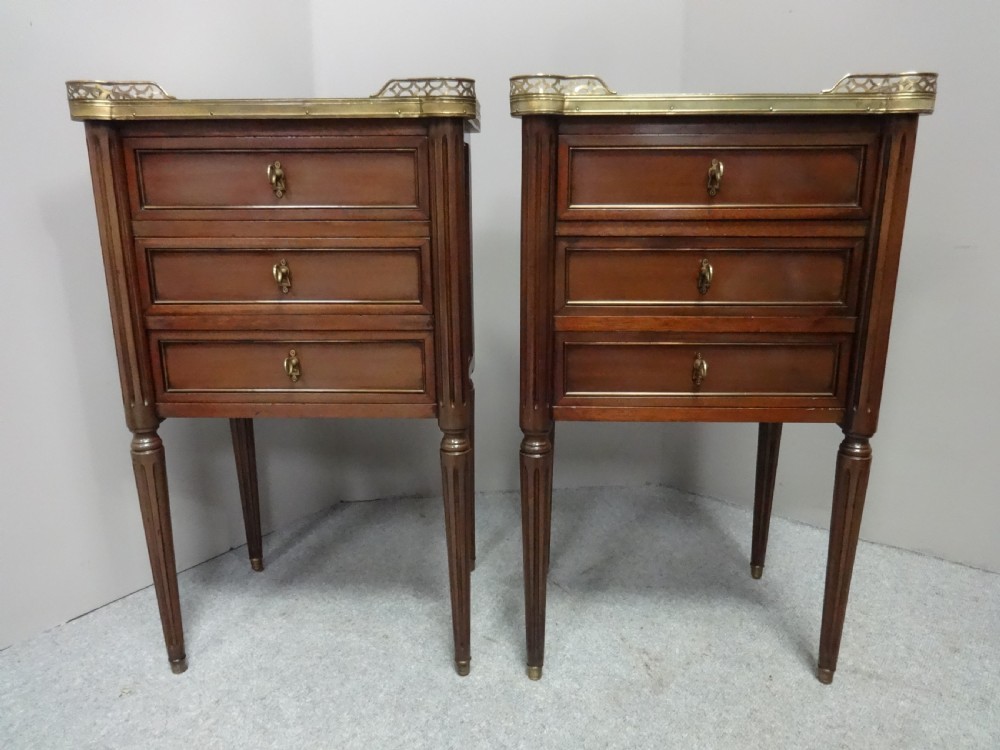Excellent Quality Pair French Empire  Bedside  Chests of Drawers