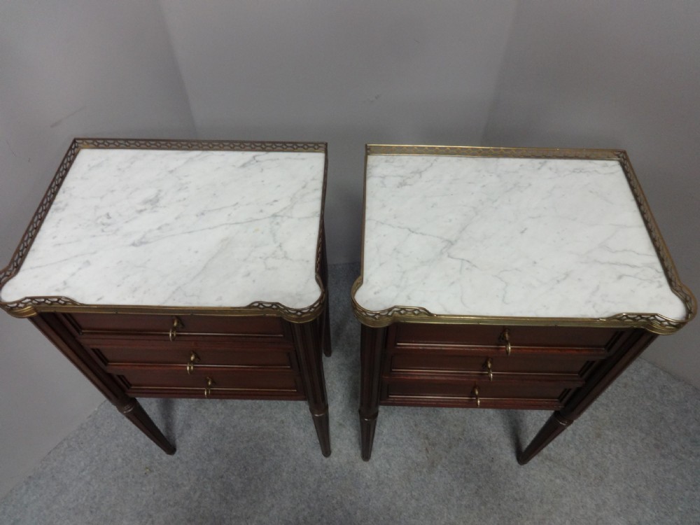 Excellent Quality Pair French Empire  Bedside  Chests of Drawers View III