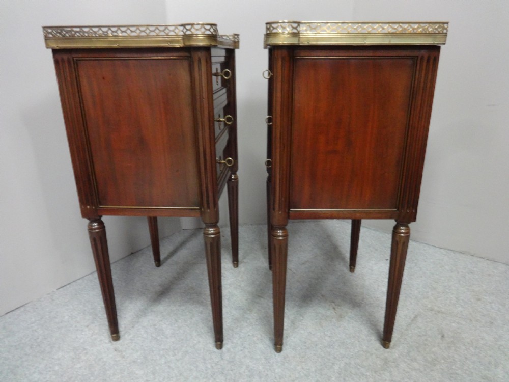 Excellent Quality Pair French Empire  Bedside  Chests of Drawers View IV