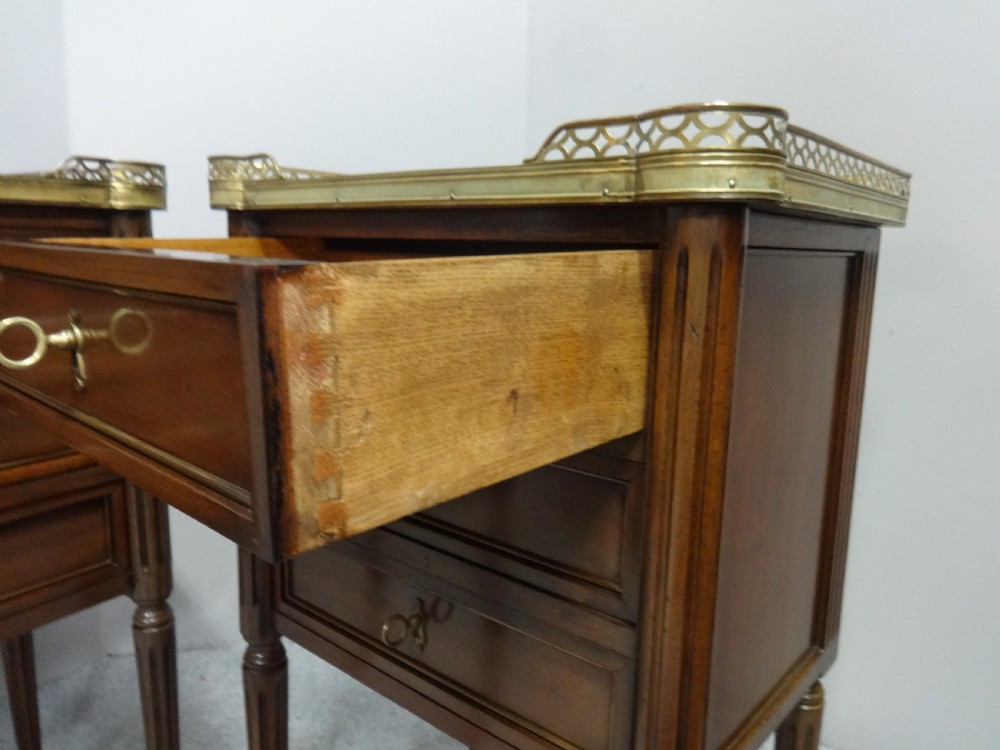 Excellent Quality Pair French Empire  Bedside  Chests of Drawers View VI