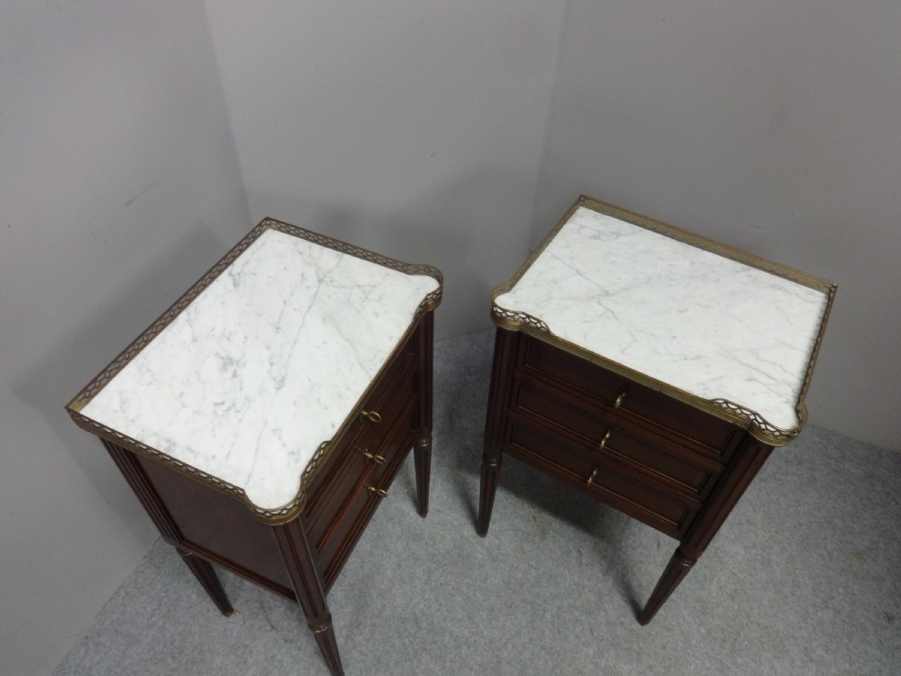 Excellent Quality Pair French Empire  Bedside  Chests of Drawers View VII