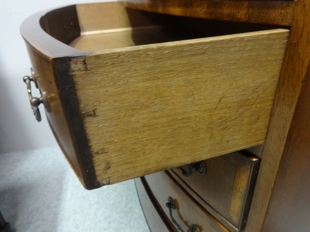 Outstanding Georgian Bowed Mahogany Chest View VIII
