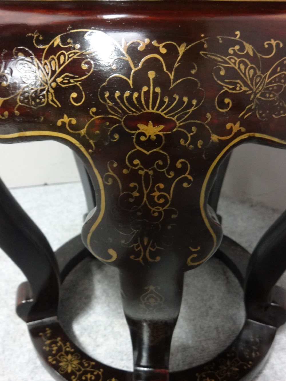 Very Good Laquered and Cloisonne Jardinere Stand View IV