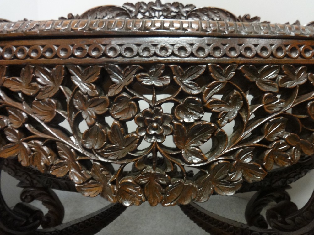 Outstanding Burmese Carved Console Table View III