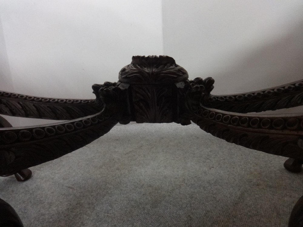 Outstanding Burmese Carved Console Table View IV