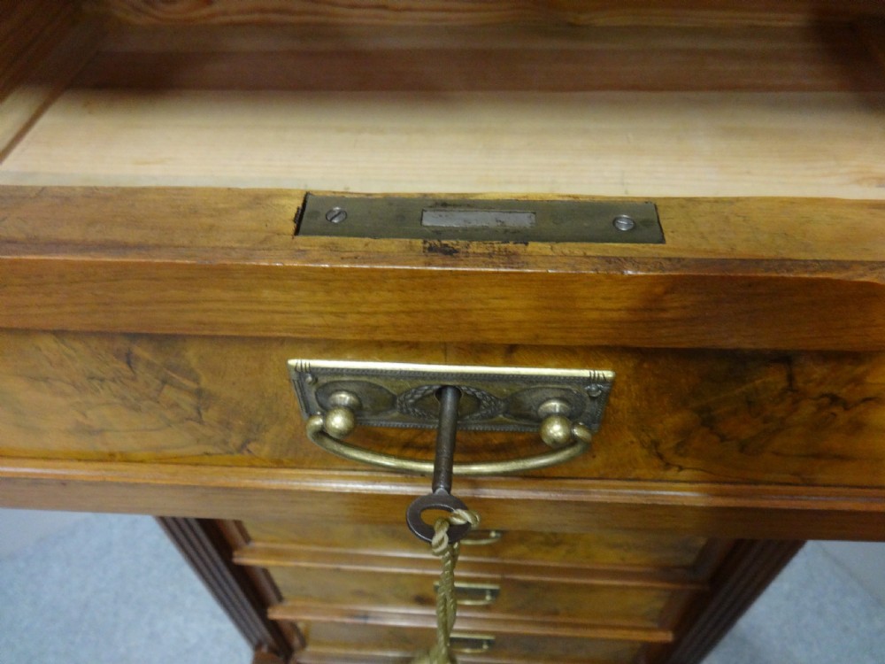 Excellent Quality Tall Burr Walnut Chest of Drawers View VI