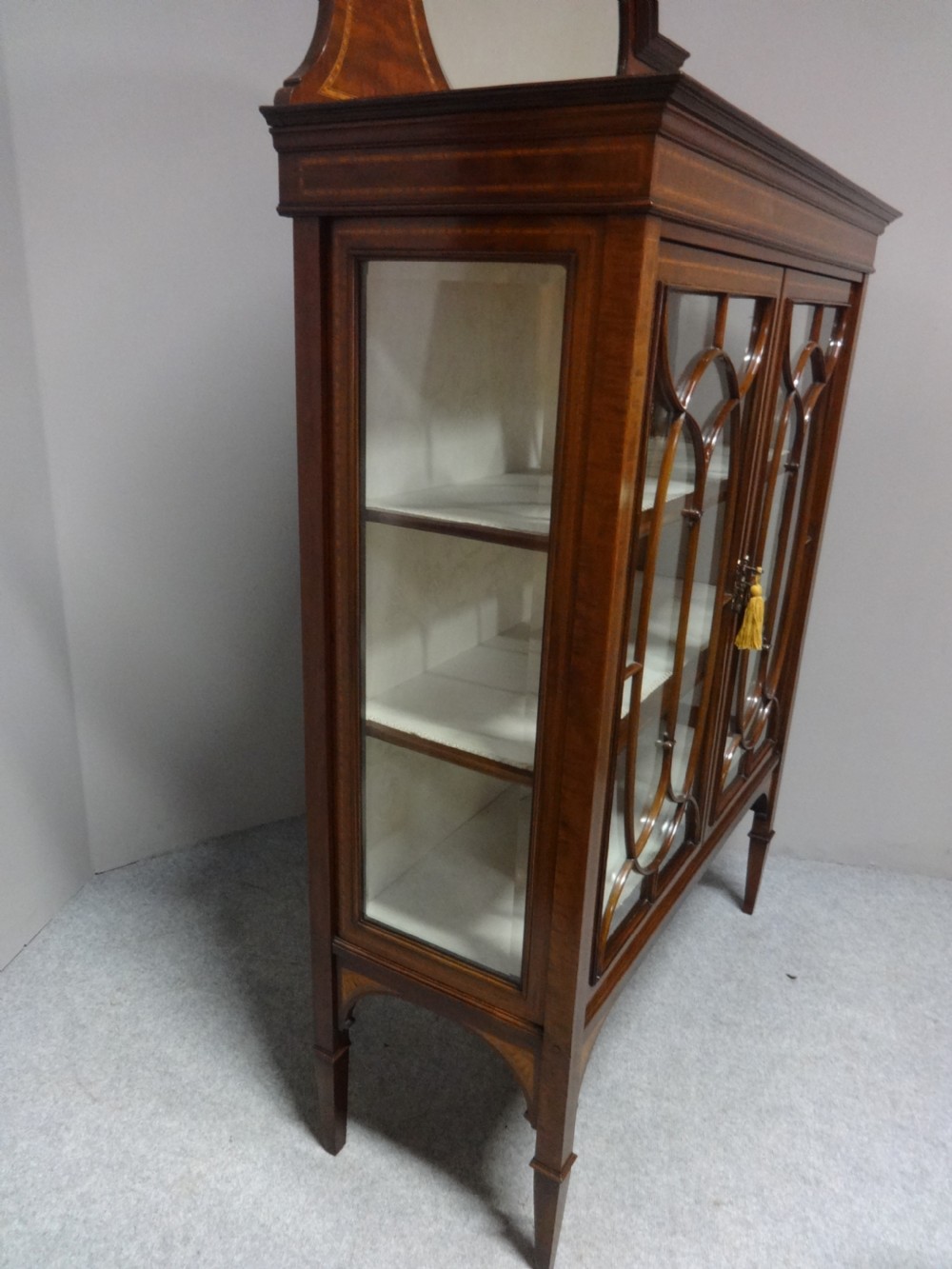 Excellent Quality Inlaid Mahogany Display Cabinet View IX
