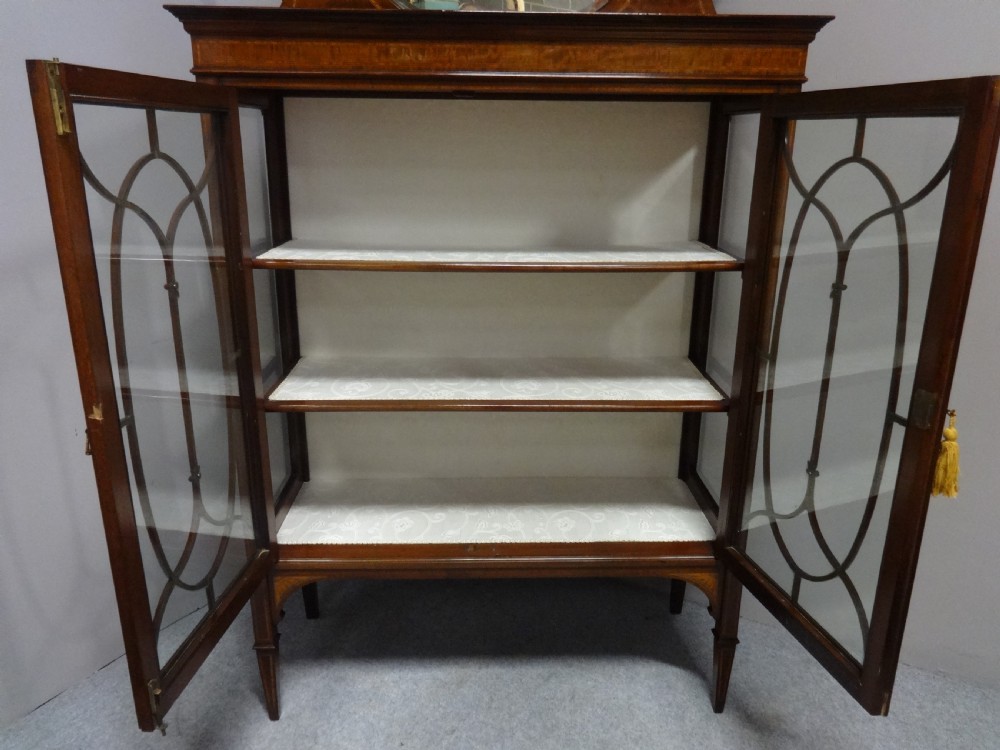 Excellent Quality Inlaid Mahogany Display Cabinet View X