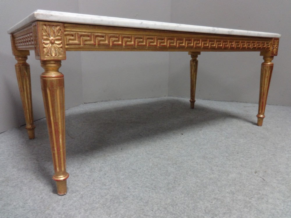 Very Good French Marble and Gilt Coffee Table View IV