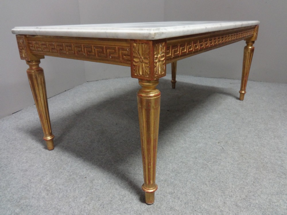 Very Good French Marble and Gilt Coffee Table View V
