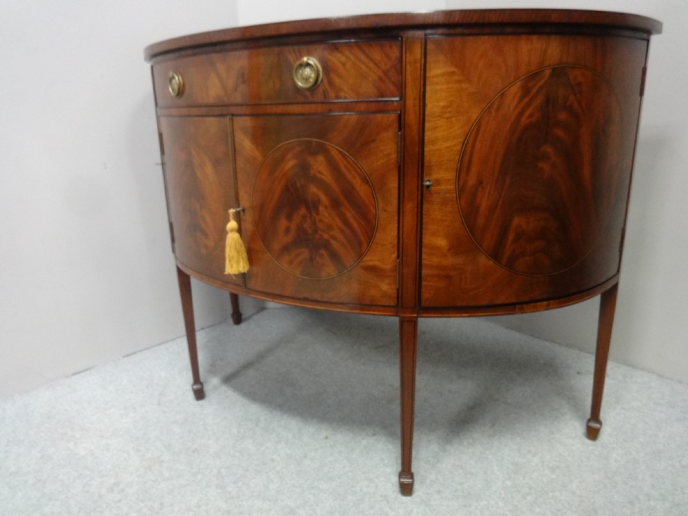  Inlaid  Mahogany Demi Loon Sideboard of Small Proportions View II