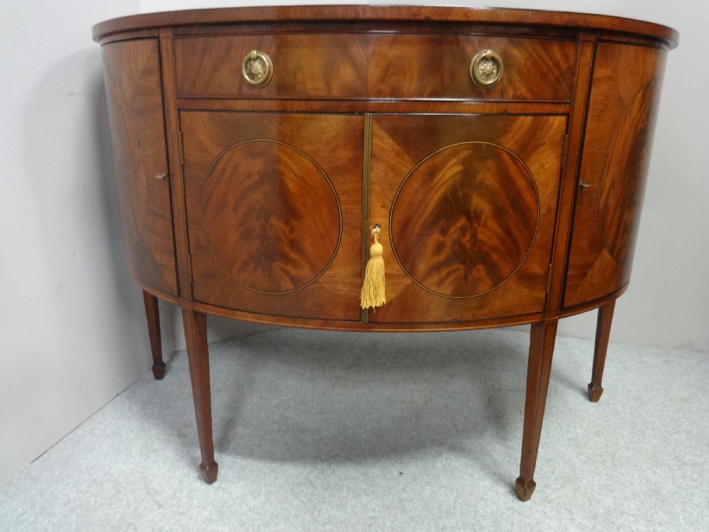  Inlaid  Mahogany Demi Loon Sideboard of Small Proportions View III