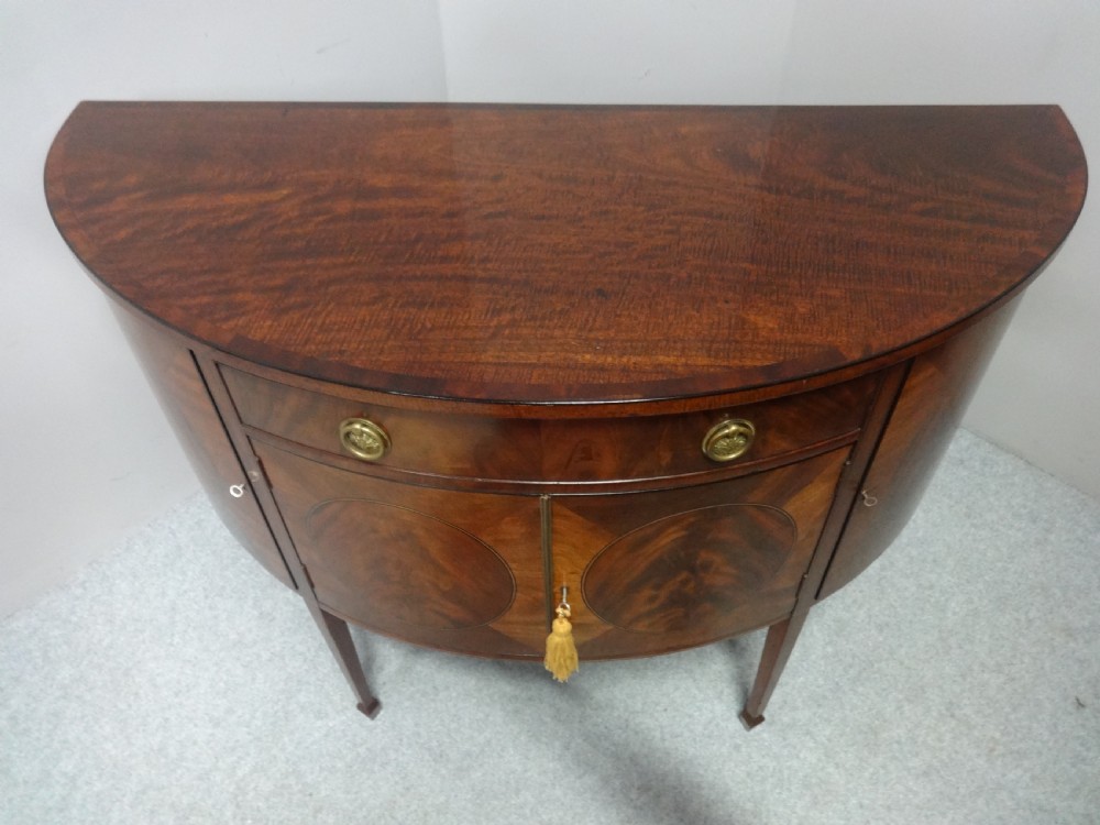 Inlaid  Mahogany Demi Loon Sideboard of Small Proportions View XI