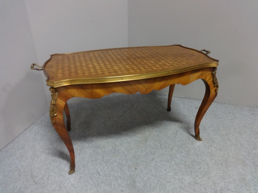Lovely French Parquetry Coffee Table