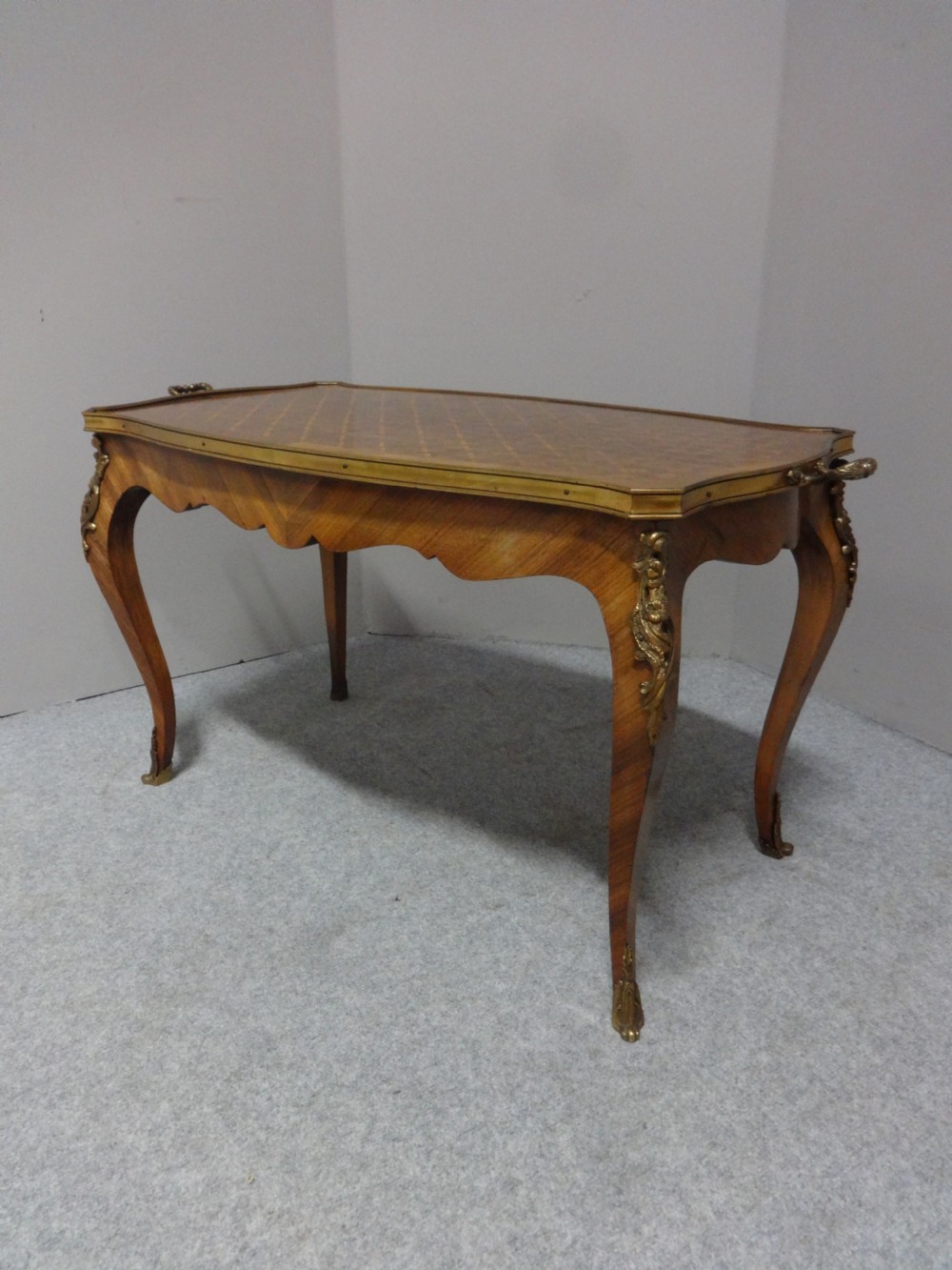 Lovely French Parquetry Coffee Table View IV