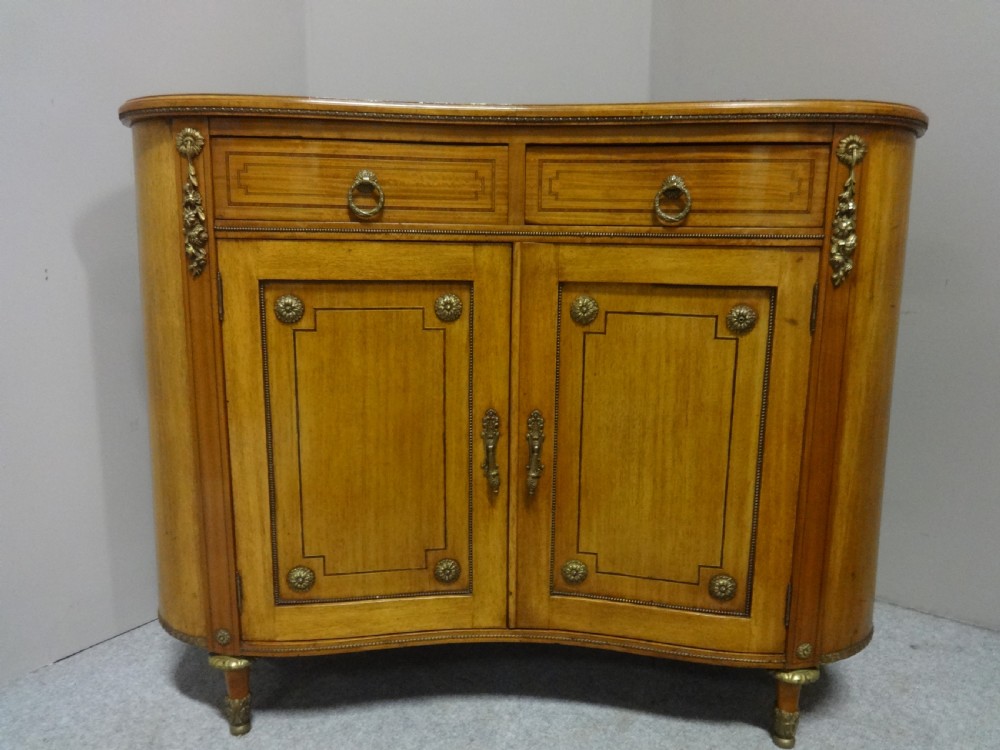 Fine Satinwood Kidney Shaped Side Cabinet