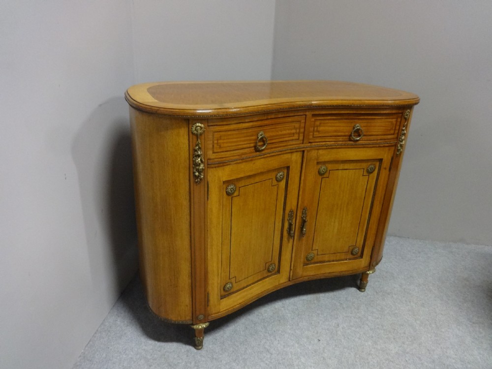 Fine Satinwood Kidney Shaped Side Cabinet View III
