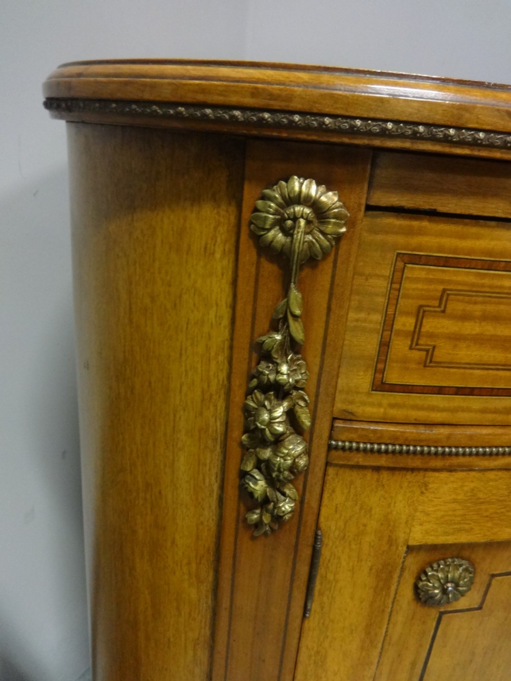 Fine Satinwood Kidney Shaped Side Cabinet View IV