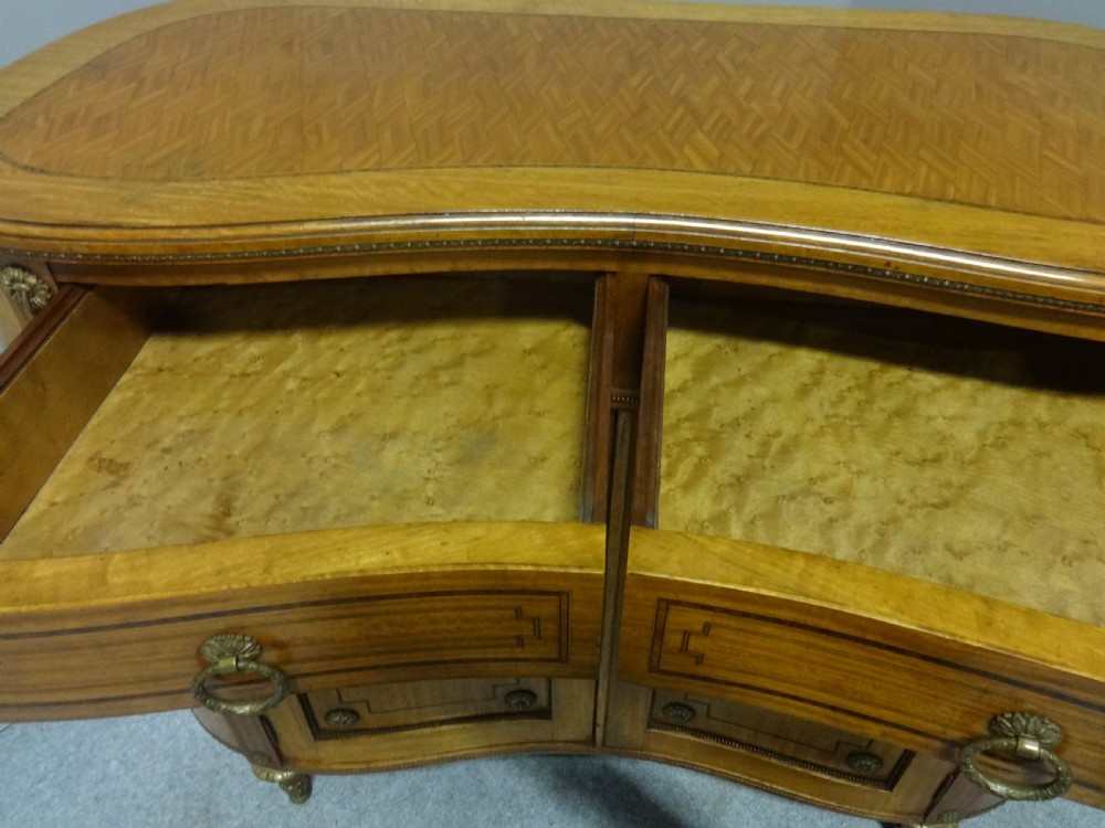 Fine Satinwood Kidney Shaped Side Cabinet View X