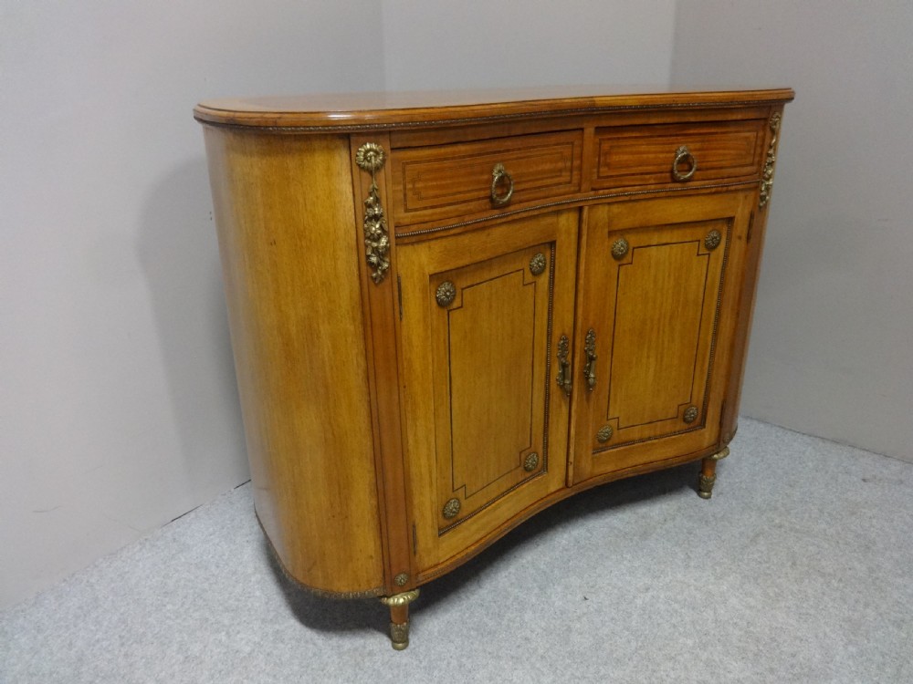 Fine Satinwood Kidney Shaped Side Cabinet View XI