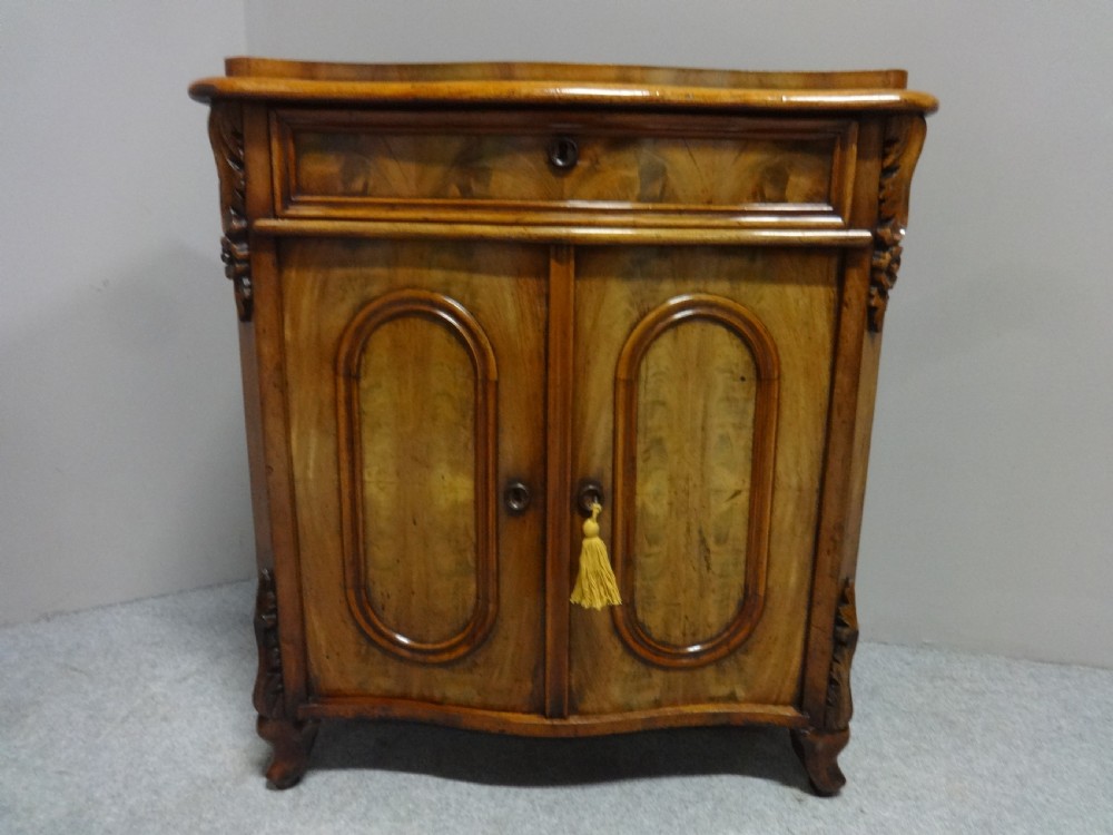 Fine Serpentine Mahogany Side Cabinet