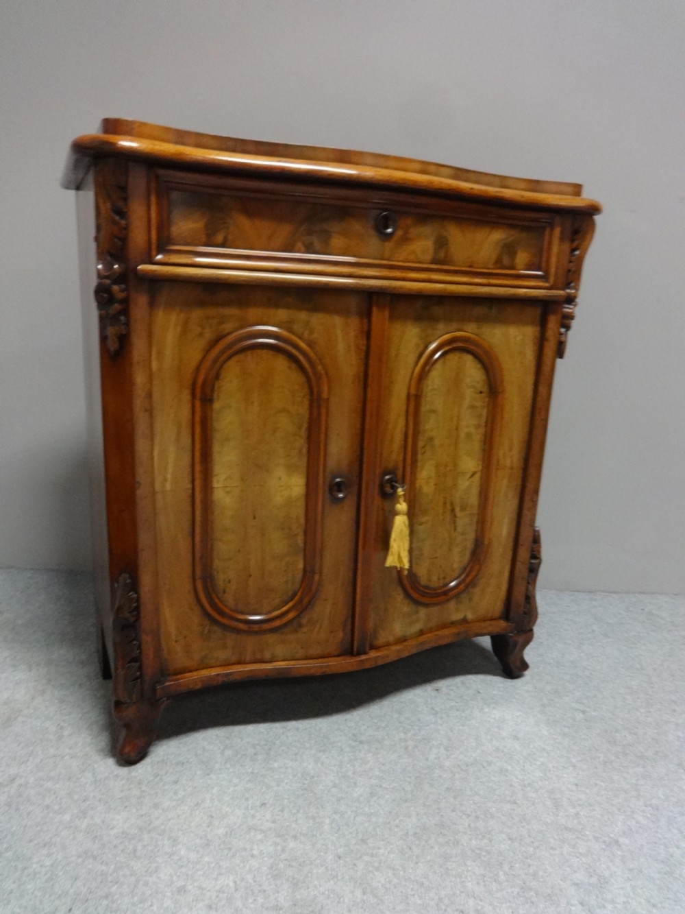 Fine Serpentine Mahogany Side Cabinet View II