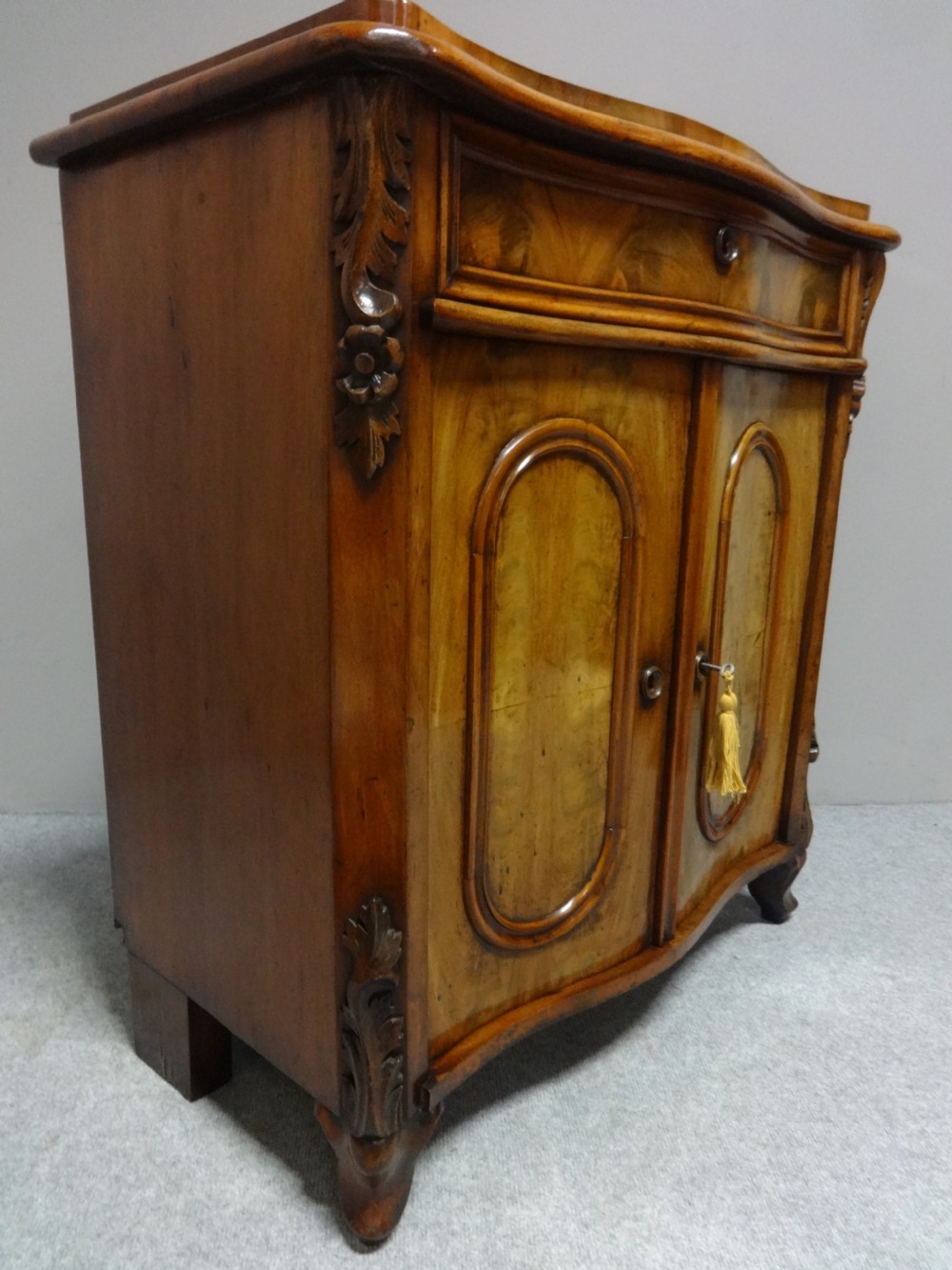Fine Serpentine Mahogany Side Cabinet View III