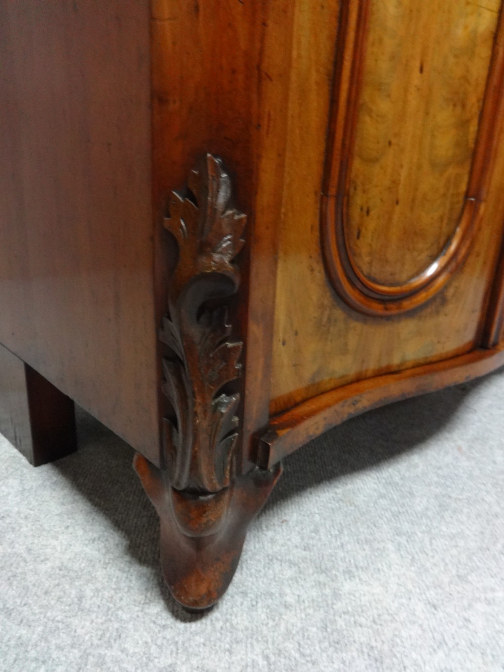 Fine Serpentine Mahogany Side Cabinet View IV