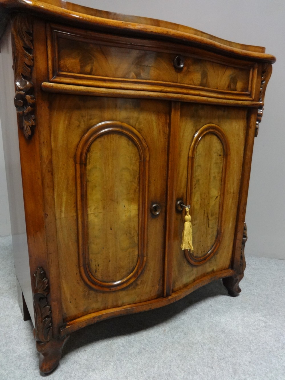Fine Serpentine Mahogany Side Cabinet View VI