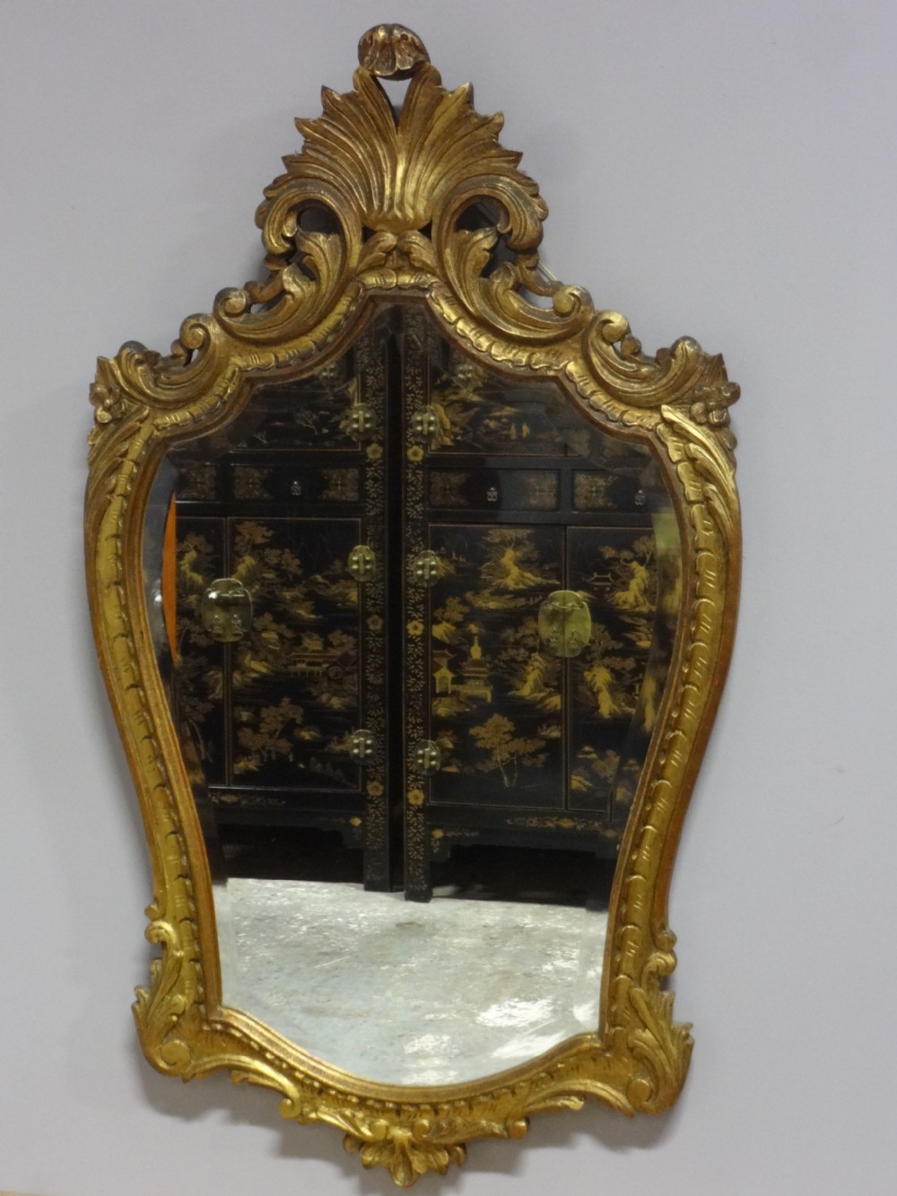 Good Gilt Console Table with Mirror View IV