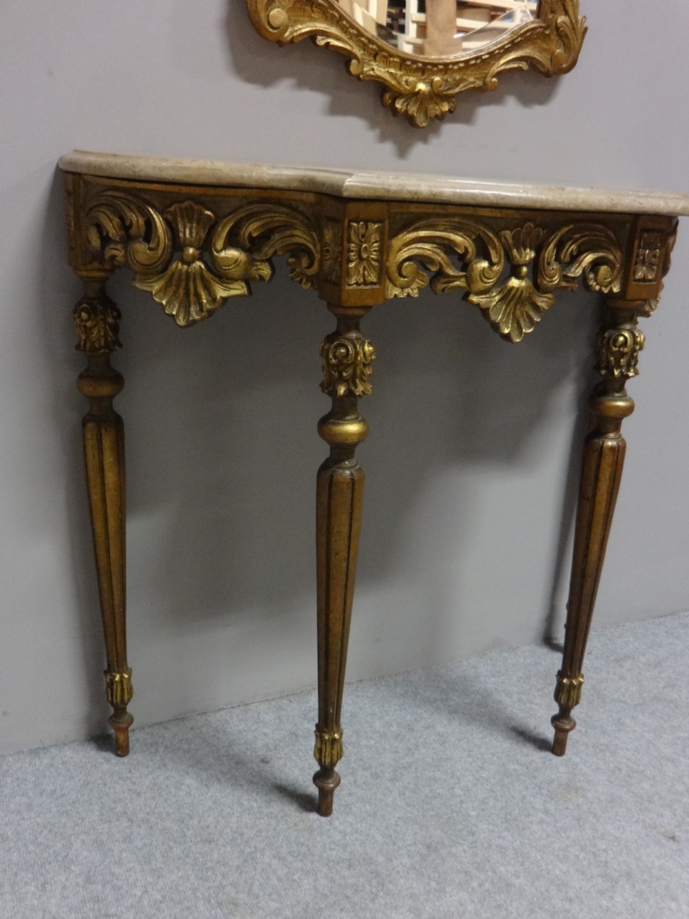 Good Gilt Console Table with Mirror View X