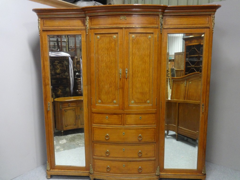 Outstanding Satinwood Inlaid Combination Wardrobe View II