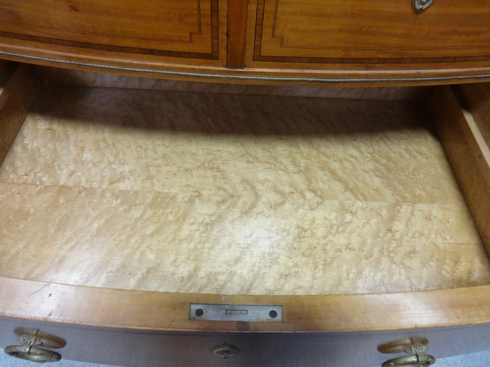 Outstanding Satinwood Inlaid Combination Wardrobe View VI
