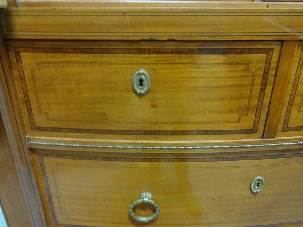 Outstanding Satinwood Inlaid Combination Wardrobe View VII