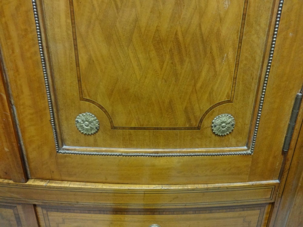 Outstanding Satinwood Inlaid Combination Wardrobe View X