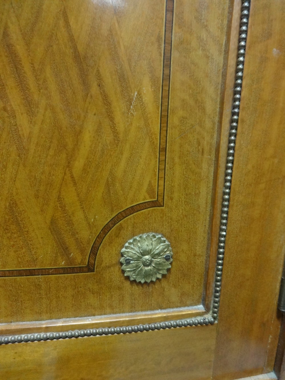 Outstanding Satinwood Inlaid Combination Wardrobe View XI