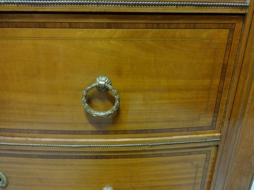Outstanding Satinwood Inlaid Combination Wardrobe View XII