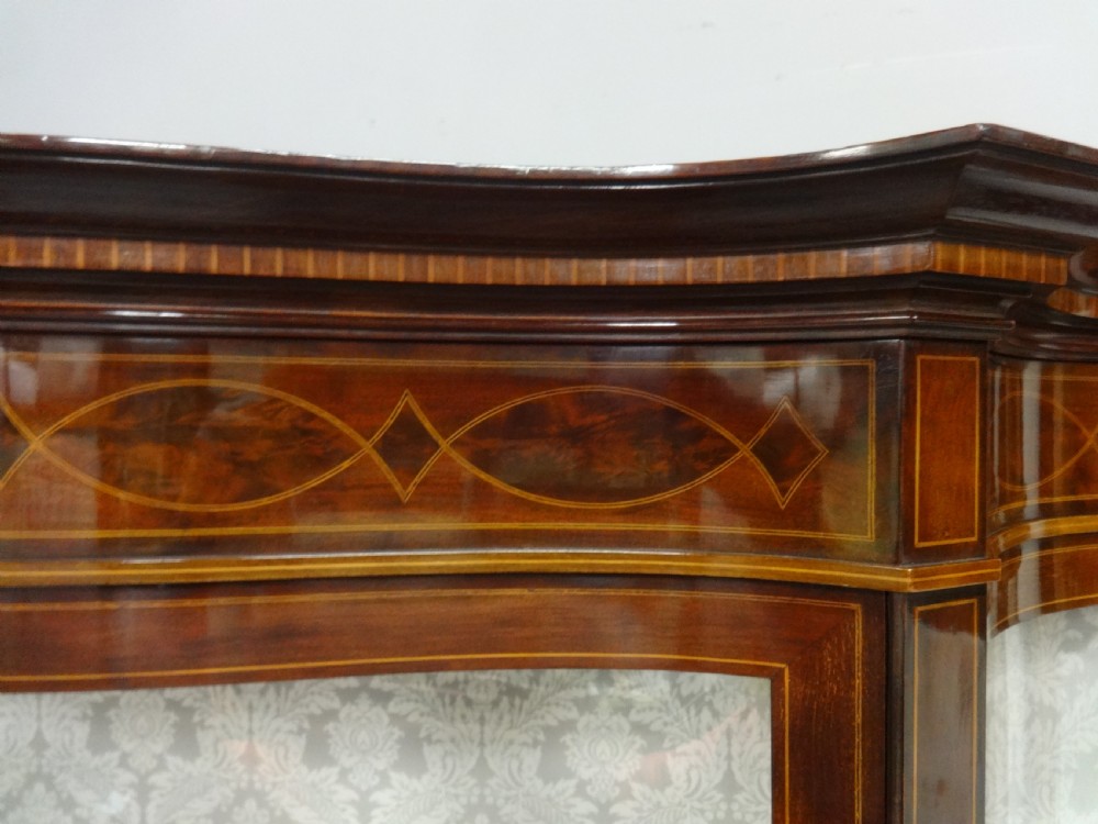 Large Exhibition Quality Serpentine Inlaid Display Cabinet View II