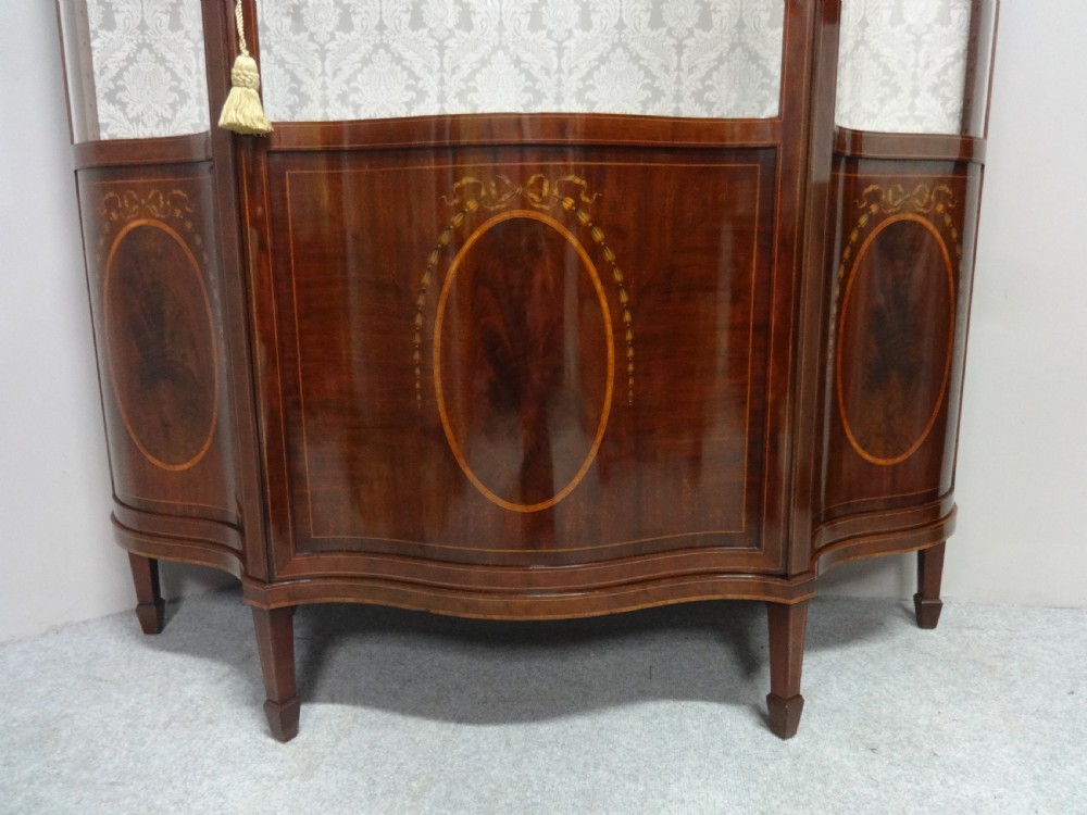 Large Exhibition Quality Serpentine Inlaid Display Cabinet View III