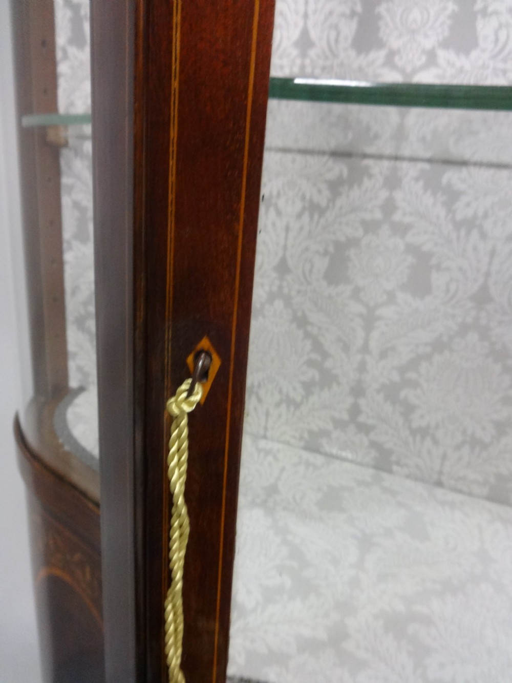 Large Exhibition Quality Serpentine Inlaid Display Cabinet View V