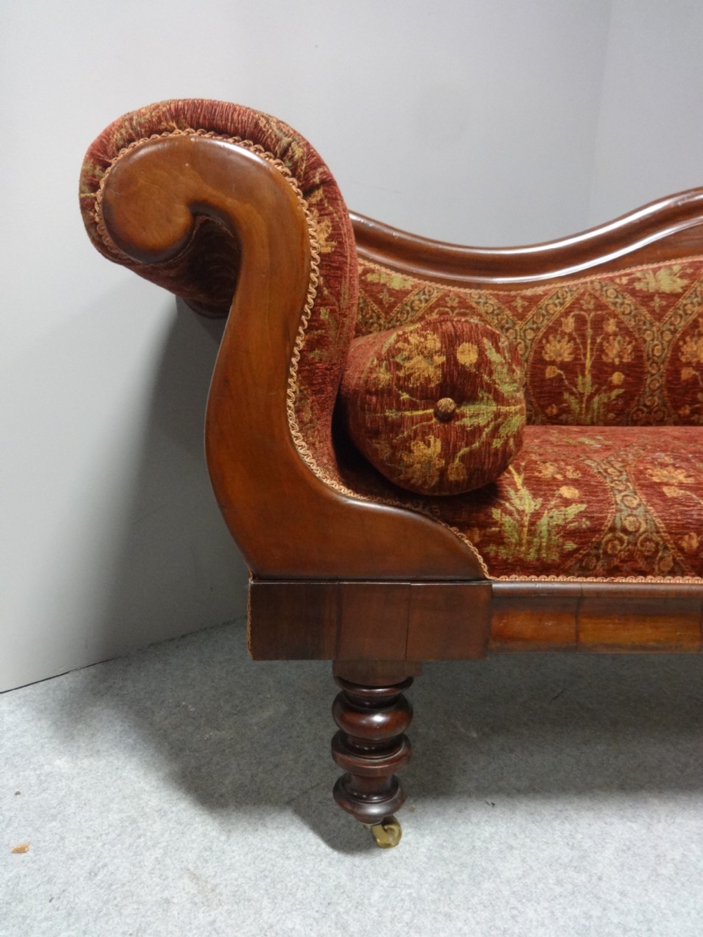 Fab Victorian Mahogany Scroll End Sofa View II