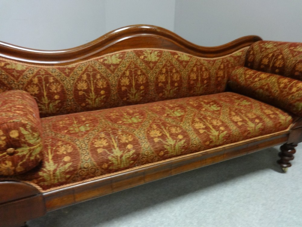 Fab Victorian Mahogany Scroll End Sofa View III
